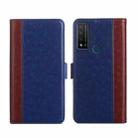 For TCL 20 R 5G / Bremen / 20 AX 5G Ostrich Texture Flip Leather Phone Case(Blue) - 1