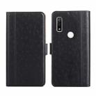 For Fujitsu Arrows WE-F-51B Ostrich Texture Flip Leather Phone Case(Black) - 1