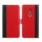 For Fujitsu Arrows Be4 Plus-F-41B Ostrich Texture Flip Leather Phone Case(Red) - 1