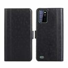 For OUKITEL C25 Ostrich Texture Flip Leather Phone Case(Black) - 1