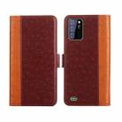 For OUKITEL C25 Ostrich Texture Flip Leather Phone Case(Brown) - 1