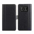 For Sharp Aquos R6 Ostrich Texture Flip Leather Phone Case(Black) - 1