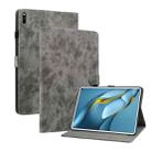 For Huawei MatePad Pro 10.8 2021/2018 Tiger Pattern PU Tablet Case(Grey) - 1