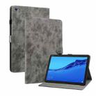 For Huawei MediaPad M5 Lite 10/C5 10.1 Tiger Pattern PU Tablet Case(Grey) - 1