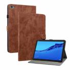 For Huawei MediaPad M5 Lite 10/C5 10.1 Tiger Pattern PU Tablet Case(Brown) - 1