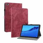 For Huawei MediaPad M5 Lite 10/C5 10.1 Tiger Pattern PU Tablet Case(Red) - 1