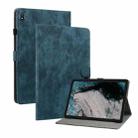 For Nokia T20 10.4 2021 Tiger Pattern PU Tablet Case(Dark Blue) - 1