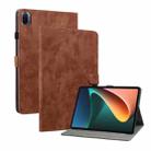 For Xiaomi Pad 5/Pad 5 Pro Tiger Pattern PU Tablet Case With Sleep / Wake-up Function(Brown) - 1