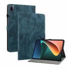 For Xiaomi Pad 5/Pad 5 Pro Tiger Pattern PU Tablet Case With Sleep / Wake-up Function(Dark Blue) - 1