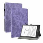 For Amazon Kindle Paperwhite 5 Tiger Pattern PU Tablet Case With Sleep / Wake-up Function(Purple) - 1