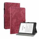 For Amazon Kindle Paperwhite 5 Tiger Pattern PU Tablet Case With Sleep / Wake-up Function(Red) - 1