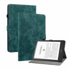 For Amazon Kindle Paperwhite 5 Tiger Pattern PU Tablet Case With Sleep / Wake-up Function(Dark Green) - 1