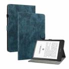 For Amazon Kindle Paperwhite 5 Tiger Pattern PU Tablet Case With Sleep / Wake-up Function(Dark Blue) - 1