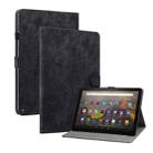 For Amazon Fire HD 8 2020 Tiger Pattern PU Tablet Case With Sleep / Wake-up Function(Black) - 1