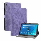 For Lenovo Tab M10/Tab M10 HD Tiger Pattern PU Tablet Case(Purple) - 1