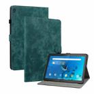 For Lenovo Tab M10/Tab M10 HD Tiger Pattern PU Tablet Case(Dark Green) - 1