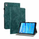 For Lenovo Tab M8 HD Tiger Pattern PU Tablet Case(Dark Green) - 1