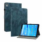 For Lenovo Tab M8 HD Tiger Pattern PU Tablet Case(Dark Blue) - 1