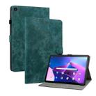 For Lenovo Tab M10 Plus 10.6 3rd Gen Tiger Pattern PU Tablet Case(Dark Green) - 1