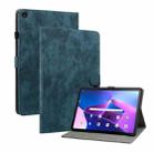 For Lenovo Tab M10 Plus 10.6 3rd Gen Tiger Pattern PU Tablet Case(Dark Blue) - 1