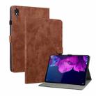 For Lenovo Legion Y700 Tiger Pattern PU Tablet Case(Brown) - 1