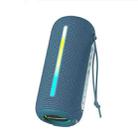 HOPESTAR P39 Outdoor Waterproof RGB Light Wireless Bluetooth Speaker(Blue) - 1