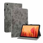 For Samsung Galaxy Tab A7 10.4 2020 Tiger Pattern PU Tablet Case With Sleep / Wake-up Function(Grey) - 1