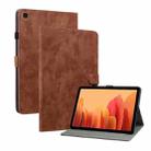 For Samsung Galaxy Tab A7 10.4 2020 Tiger Pattern PU Tablet Case With Sleep / Wake-up Function(Brown) - 1