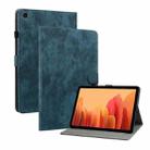 For Samsung Galaxy Tab A7 10.4 2020 Tiger Pattern PU Tablet Case With Sleep / Wake-up Function(Dark Blue) - 1