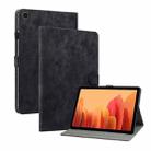 For Samsung Galaxy Tab A7 10.4 2020 Tiger Pattern PU Tablet Case With Sleep / Wake-up Function(Black) - 1