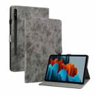 For Samsung Galaxy Tab S7/Tab S8 Tiger Pattern PU Tablet Case(Grey) - 1