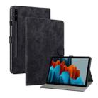 For Samsung Galaxy Tab S7/Tab S8 Tiger Pattern Flip Leather Tablet Case(Black) - 1