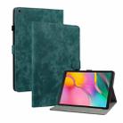 For Samsung Galaxy Tab A 10.1 2019 Tiger Pattern PU Tablet Case(Dark Green) - 1