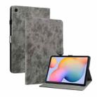 For Samsung Galaxy Tab S6 Lite Tiger Pattern PU Tablet Case With Sleep / Wake-up Function(Grey) - 1