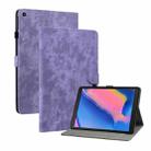 For Samsung Galaxy Tab A 8.0 2019 Tiger Pattern PU Tablet Case(Purple) - 1