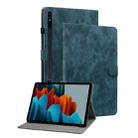 For Samsung Galaxy Tab S9 Tiger Pattern Flip Leather Tablet Case(Dark Blue) - 1