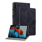 For Samsung Galaxy Tab S9 Tiger Pattern Flip Leather Tablet Case(Black) - 1