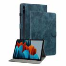 For Samsung Galaxy Tab S9+ Tiger Pattern Flip Leather Tablet Case(Dark Blue) - 1