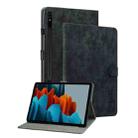For Samsung Galaxy Tab S9+ Tiger Pattern Flip Leather Tablet Case(Black) - 1