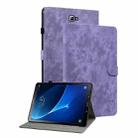 For Samsung Galaxy Tab A 10.1 2016/T580/T585 Tiger Pattern Flip Leather Tablet Case(Purple) - 1