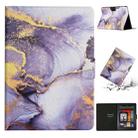 For Amazon Kindle Paperwhite 4 / 3 / 2 / 1 Marble Pattern Smart Leather Tablet Case(Purple) - 1