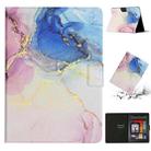 For Amazon Kindle Paperwhite 4 / 3 / 2 / 1 Marble Pattern Smart Leather Tablet Case(Pink Blue) - 1