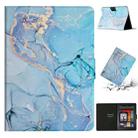For Amazon Kindle Paperwhite 5 Marble Pattern Smart Leather Tablet Case(Blue) - 1