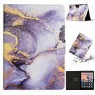 For Amazon Kindle HD 7 2019 / 2017 / 2015 Marble Pattern Smart Leather Tablet Case(Purple) - 1