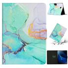For Samsung Galaxy Tab A 10.1 T580 Marble Pattern Smart Leather Tablet Case(Green) - 1