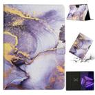 For Lenovo Tab M10 HD 2nd Gen Marble Pattern Smart Leather Tablet Case(Purple) - 1