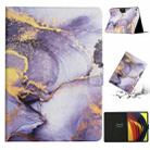 For Lenovo Tab P11 Marble Pattern Smart Leather Tablet Case(Purple) - 1