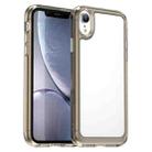 For iPhone XR Colorful Series Acrylic + TPU Phone Case(Transparent Grey) - 1