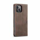 For iPhone 14 CaseMe-013 Multifunctional Retro Frosted Leather Phone Case (Coffee) - 3