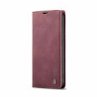 For iPhone 14 Pro Max CaseMe-013 Multifunctional Retro Frosted Leather Phone Case (Wine Red) - 2